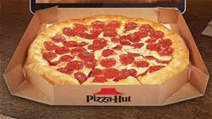 A variety of Pizza Hut menu items